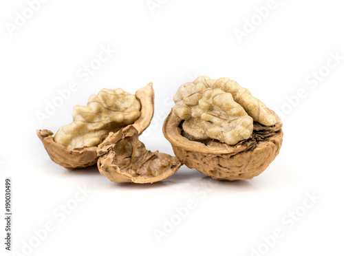 Dried walnuts fruit.
