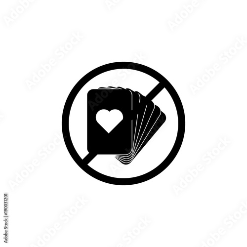 ban on playing cards icon. Element of religious culture icon. Premium quality graphic design icon. Signs, outline symbols collection icon for websites, web design, mobile app