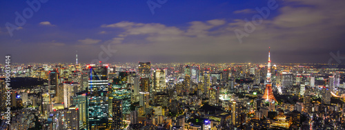 Photography Night scene of Tokyo, Japan