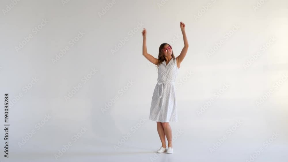 Amazing woman having fun and laughing while dancing Amazing woman having fun and laughing while dancing