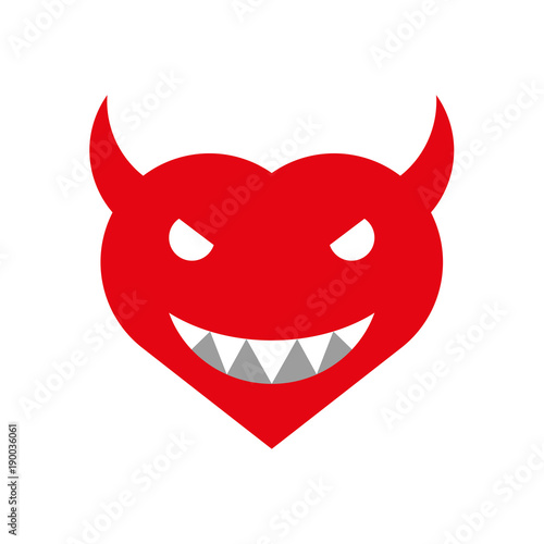 devil heart icon for valentine day