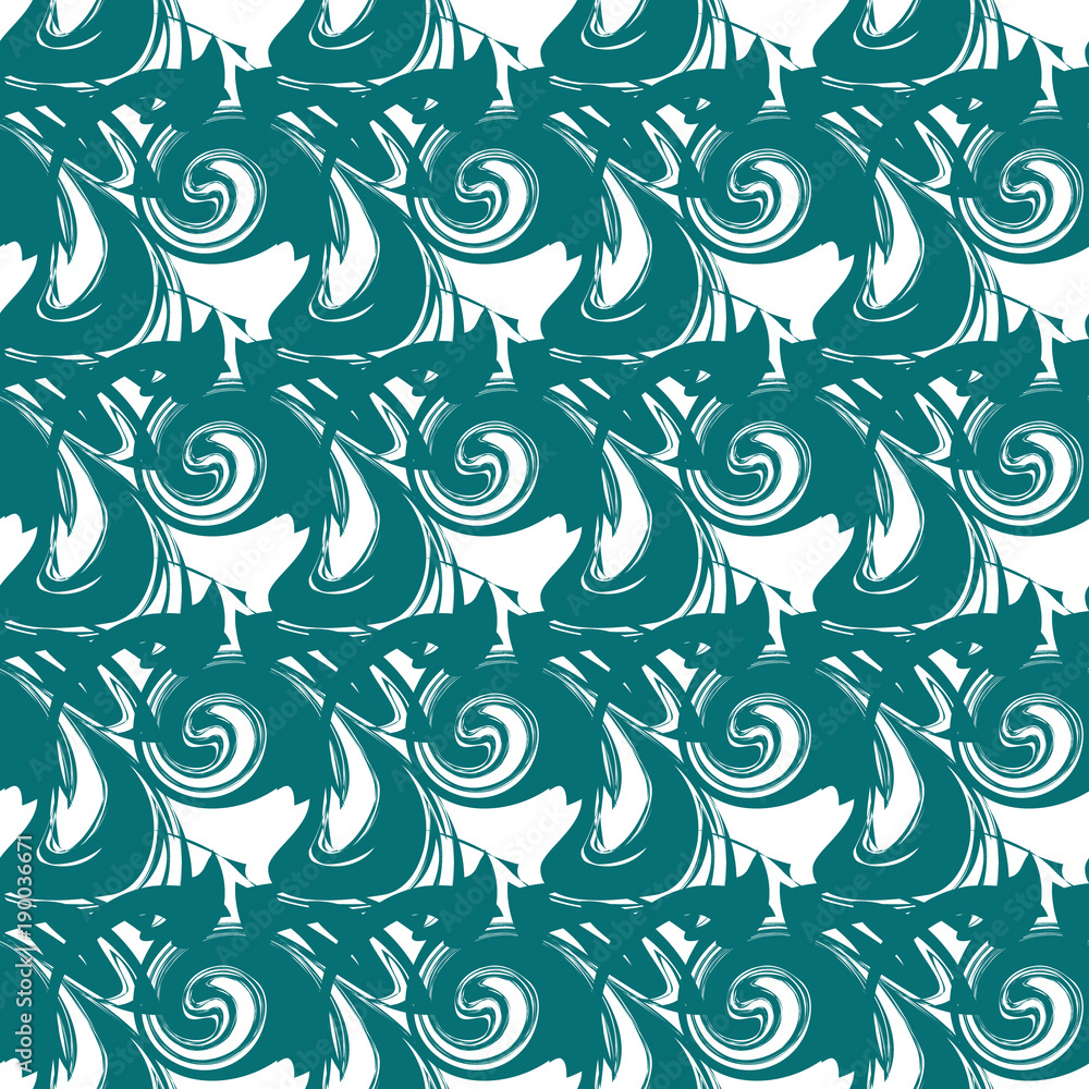 Obraz premium Blue swirl seamless pattern.