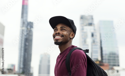 A man in the city fashion shoot photo