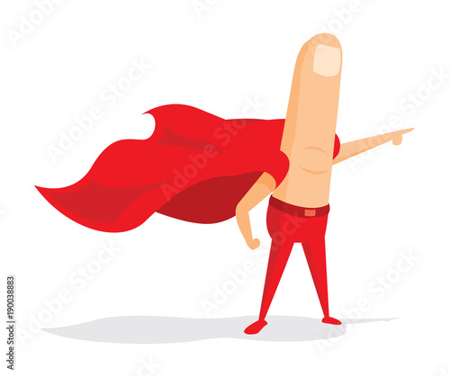 Finger super hero saving the day