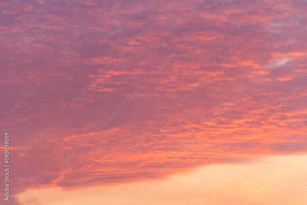 Beautiful pink sunrise sky