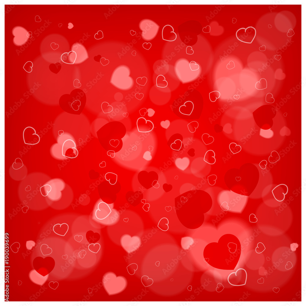 Valentine's Day pattern with heart symbol, Valentines red