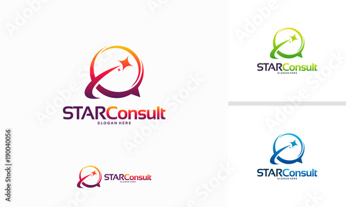 Star Consult Logo designs concept vector, Iconic Consulting logo template