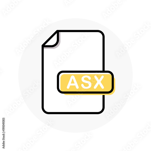 ASX file format, extension color line icon