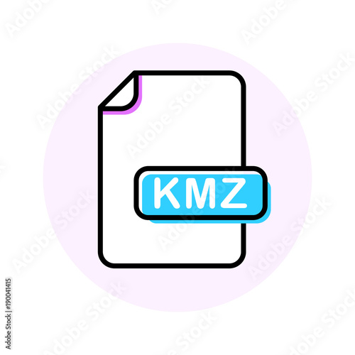 KMZ file format, extension color line icon