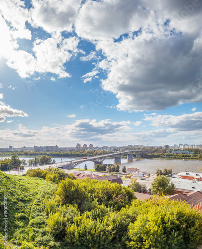 View of the Canavinsky Bridge in Nizhny Novgorod, Russia