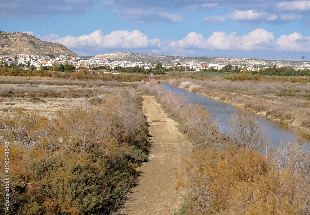 Oroklini lake area in the dry season