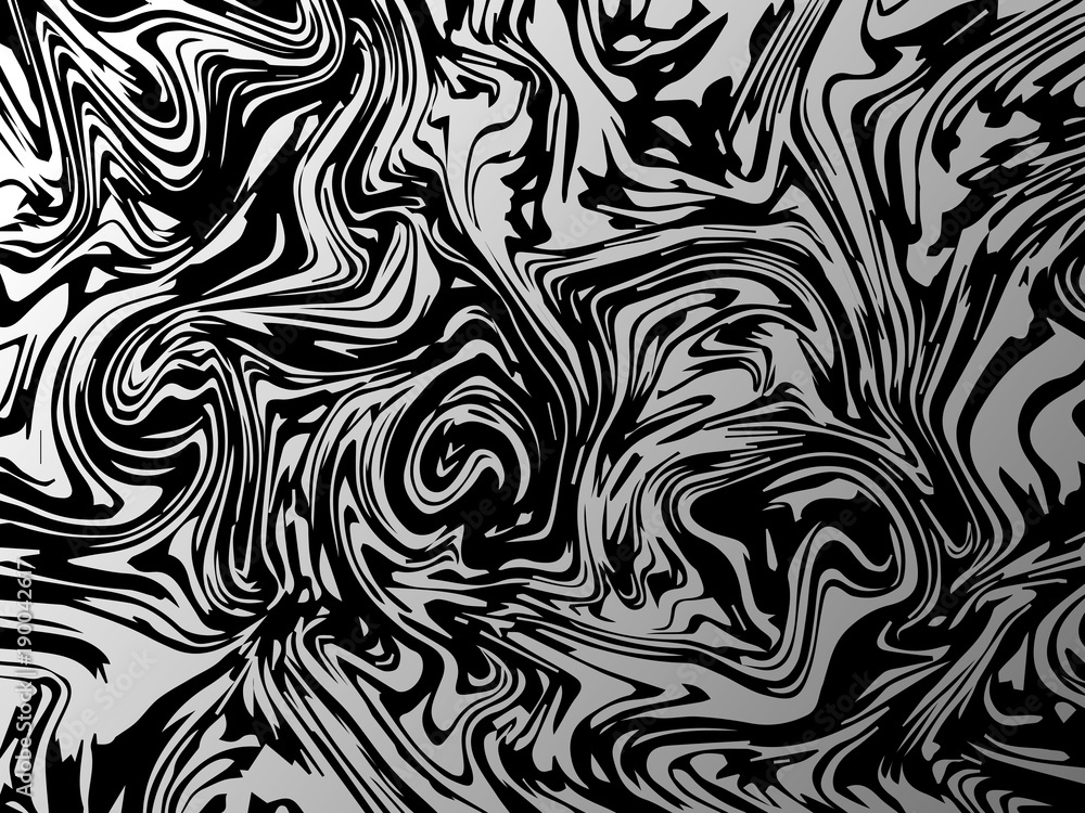 Obraz premium abstract vector black and white marbling texture background