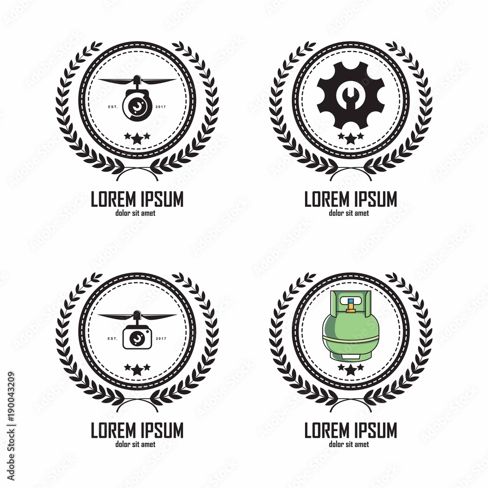 Obraz premium Laurel wreath logo template
