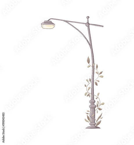 Isolated on white Streetlight
