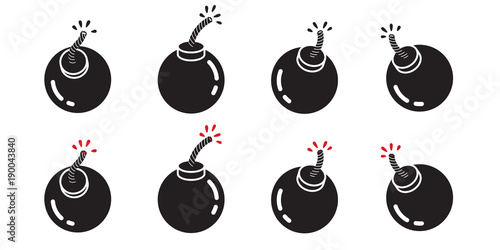 bomb icon cartoon vector grenade illustration character