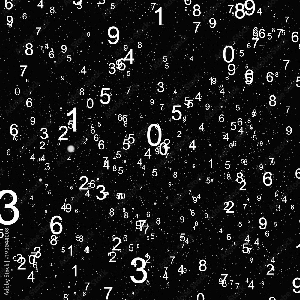 Abstract math number background