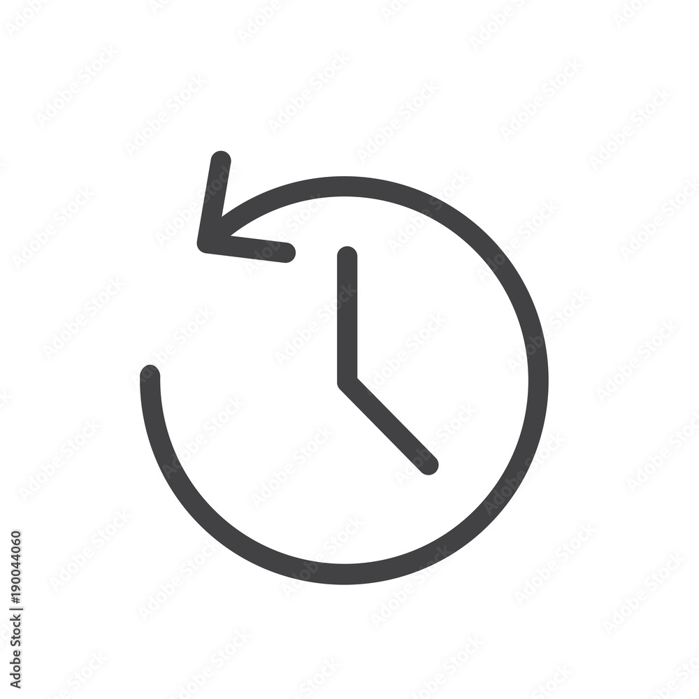 counterclockwise rotation symbol isolated on background Stock