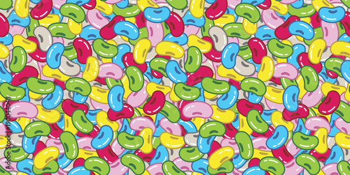 bean jelly bean vector Seamless Pattern candy isolated wallpaper background