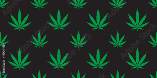 Weed seamless vector Marijuana pattern cannabis leaf wallpaper isolated background
