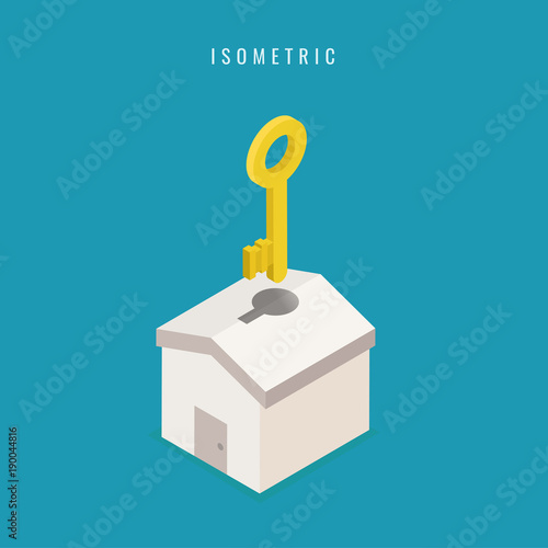 Wallpaper Mural ometric. icon. Business. giving house keys design. Vector illustration Torontodigital.ca