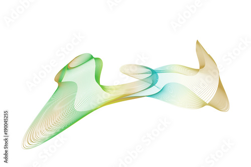 wave lines wavy abstract colorful for brochure and website design on white background. vector illustration