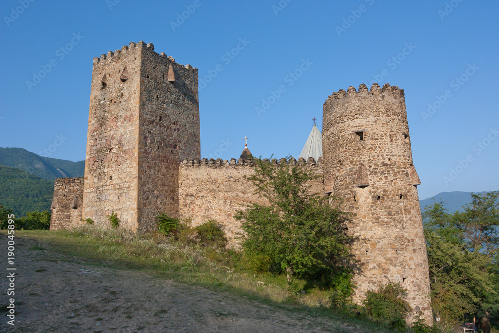 Medieval fortress Ananuri. Republic of Georgia