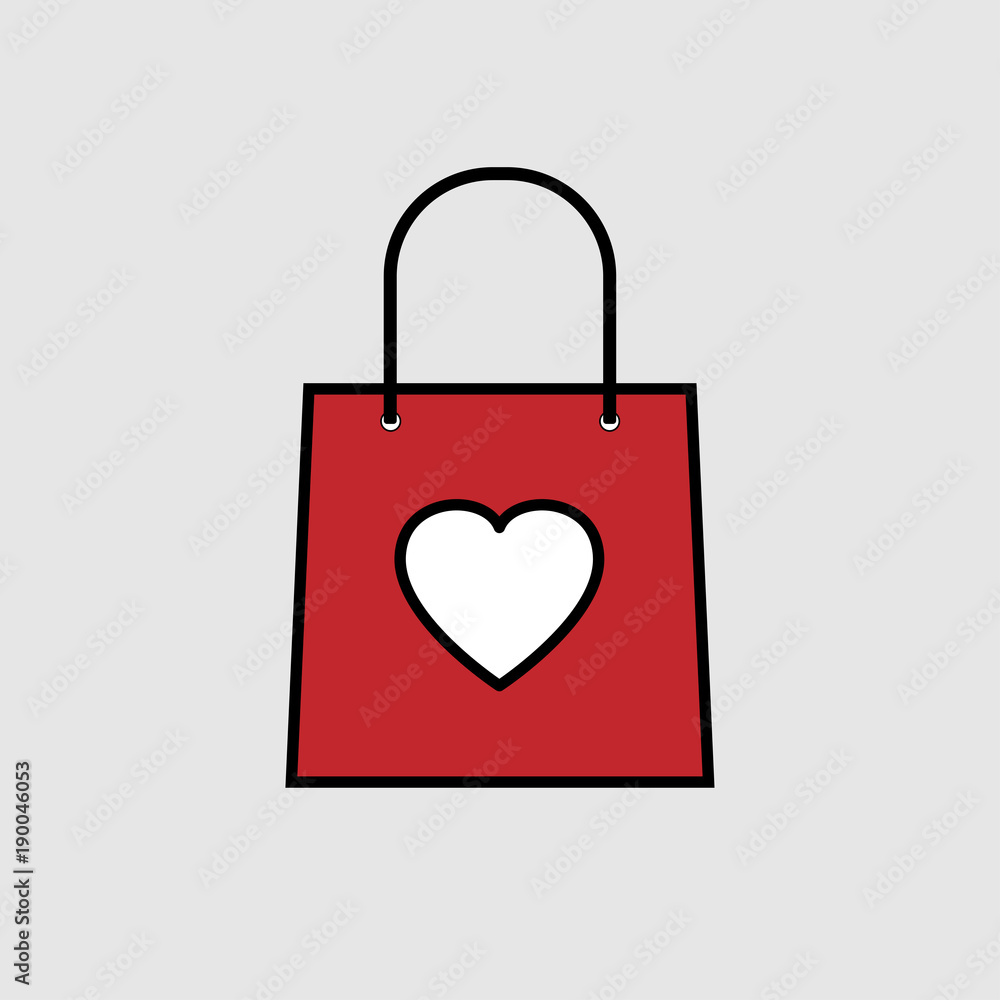 Shopping bag icon vector Shopping bag icon vector