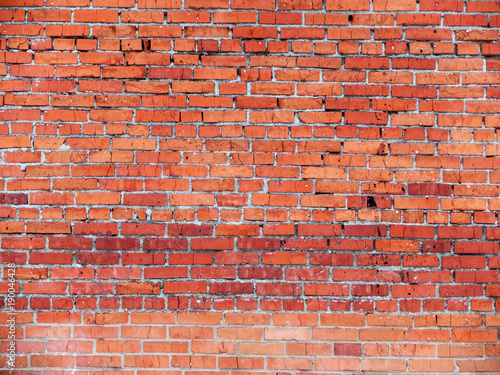 Old brick wall of red brick.