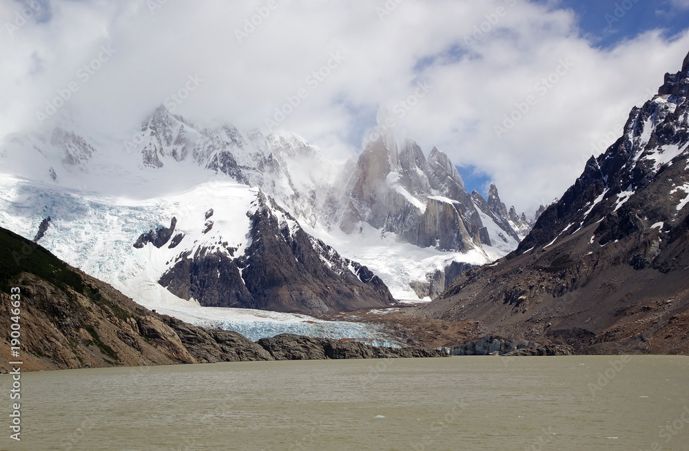 Laguna Torre and Cerro Torre Group at the Los Glaciares National Park, Argentina