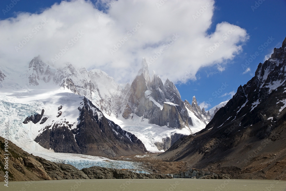 Cerro Torre Group at the Los Glaciares National Park, Argentina