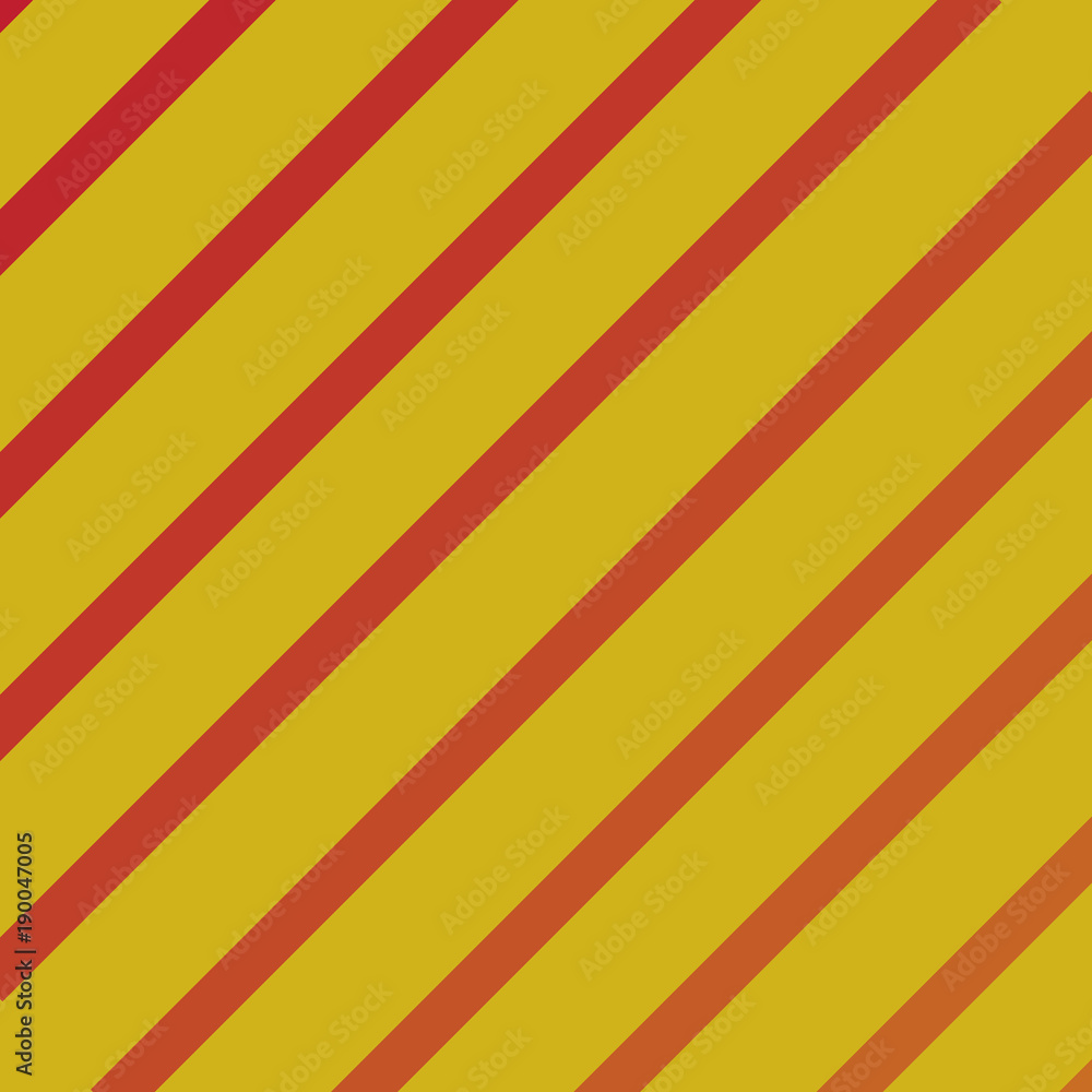 Red and yellow diagonal lines vector background.