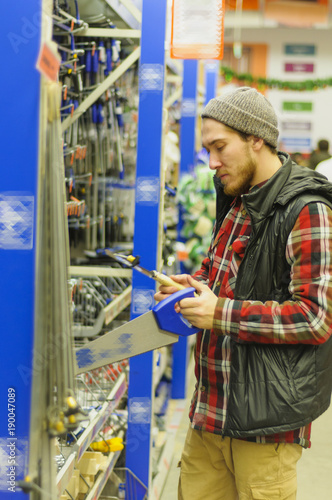 Man in a hardware store