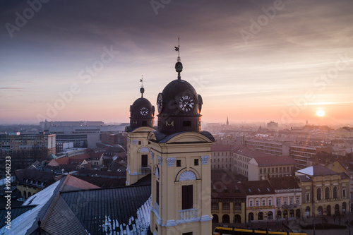 Reformed Great Church in Debrecen city, Hungary photo