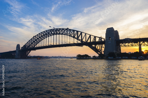 Sydney Harbour Bridge at sunset © ymgerman