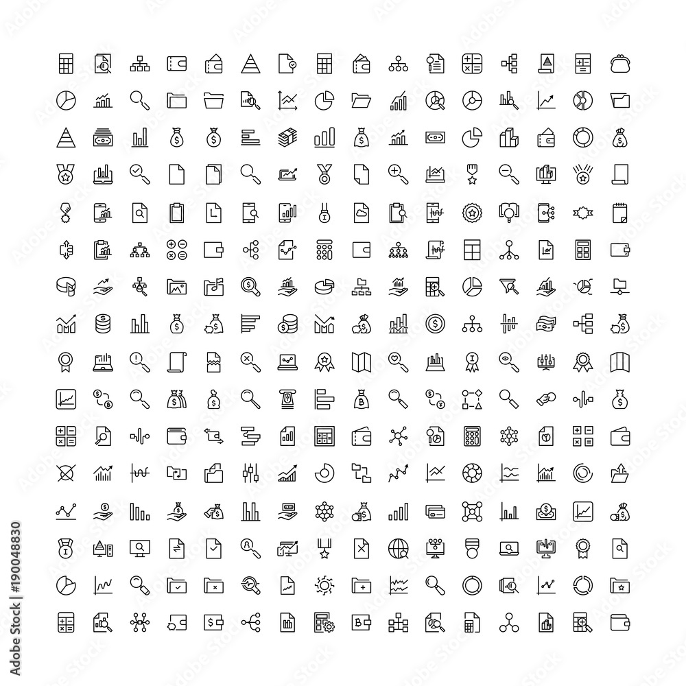 Business icon set. Business icon set.