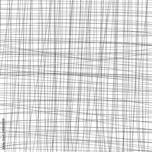 Horizontal and vertical hand drawn threads