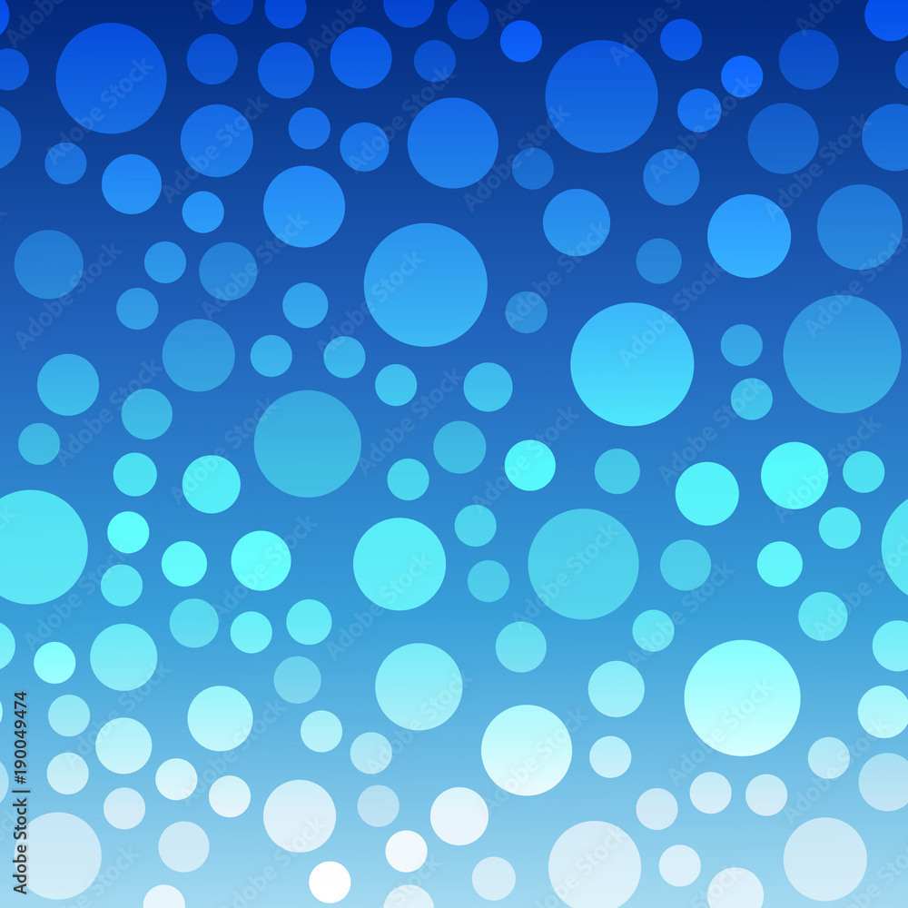 Blue circle seamless pattern. vector.