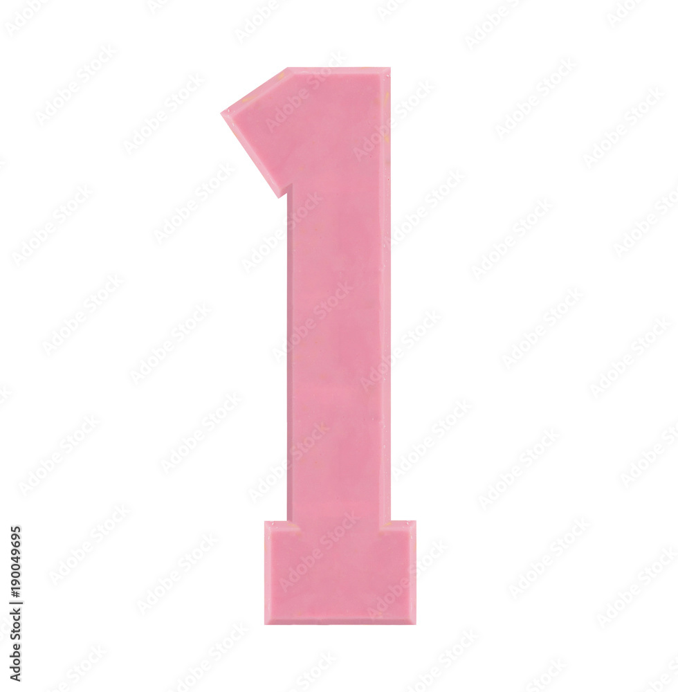 Isolate Chocolate Number on White Background Isolate Chocolate Number on White Background