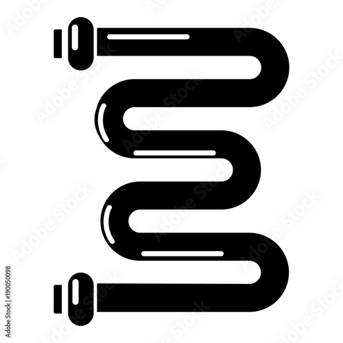 Coil battery icon, simple style.