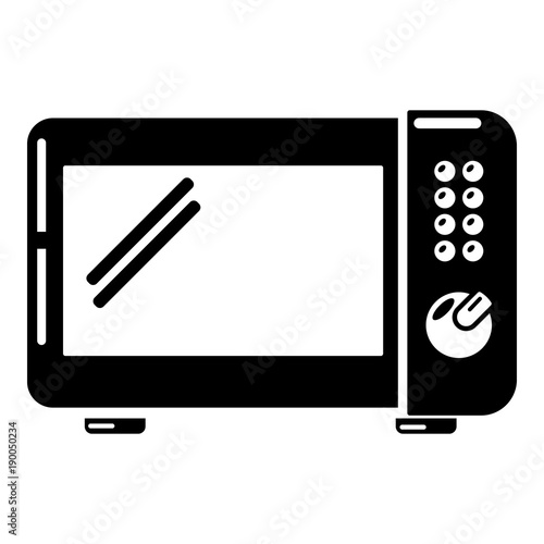 Microwave oven icon, simple style.