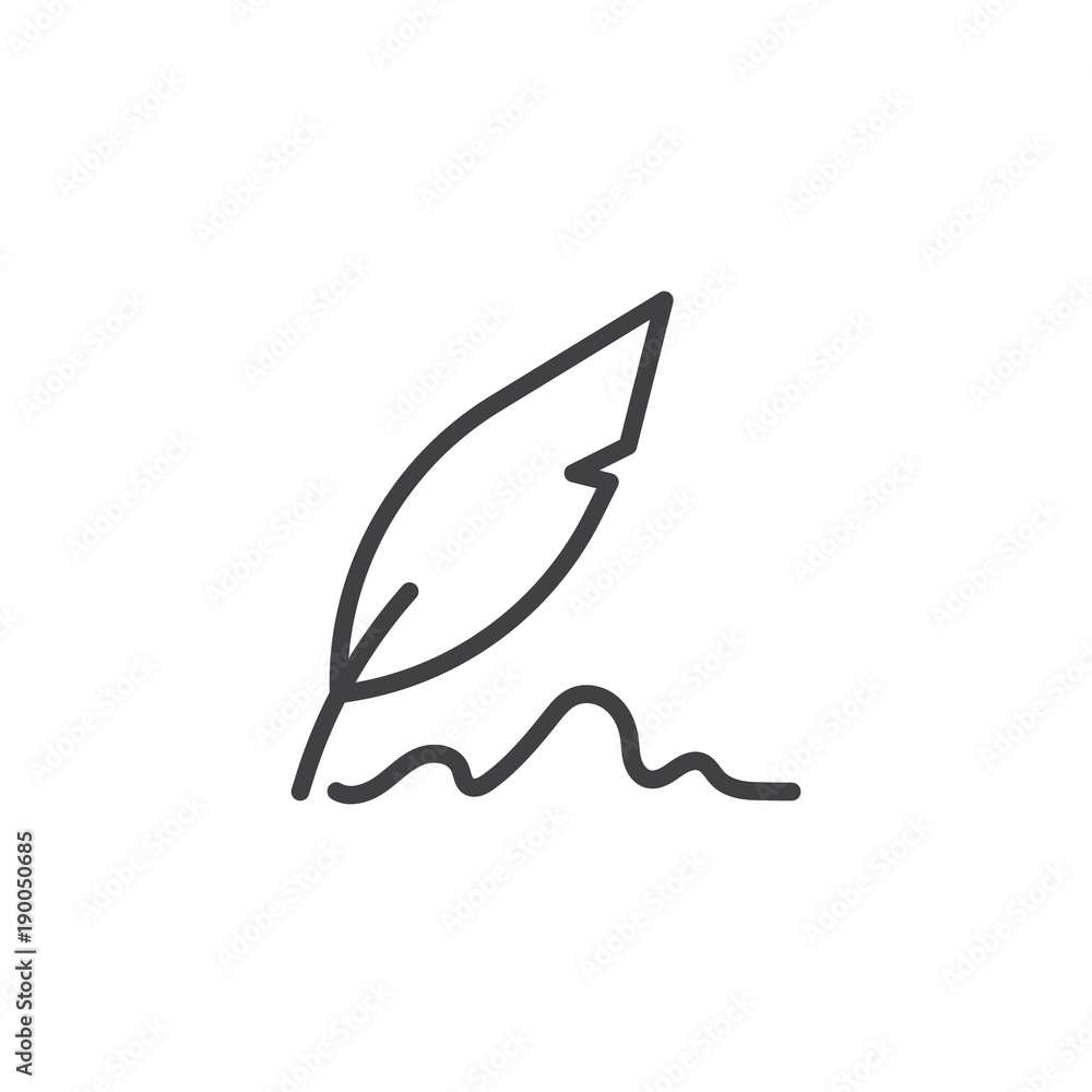 Fether Pan Writing Feather Pen Writing Font