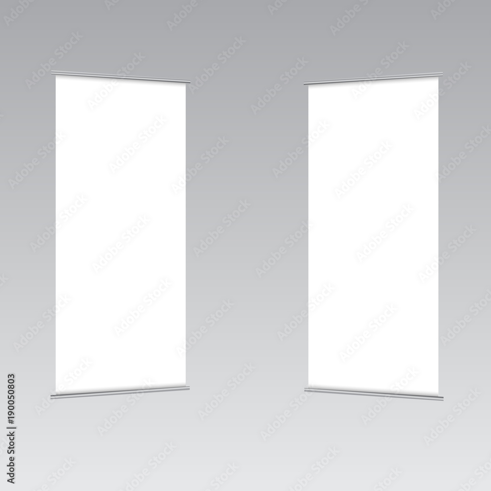 Blank roll-up banner display,Vector. Blank roll-up banner display,Vector.
