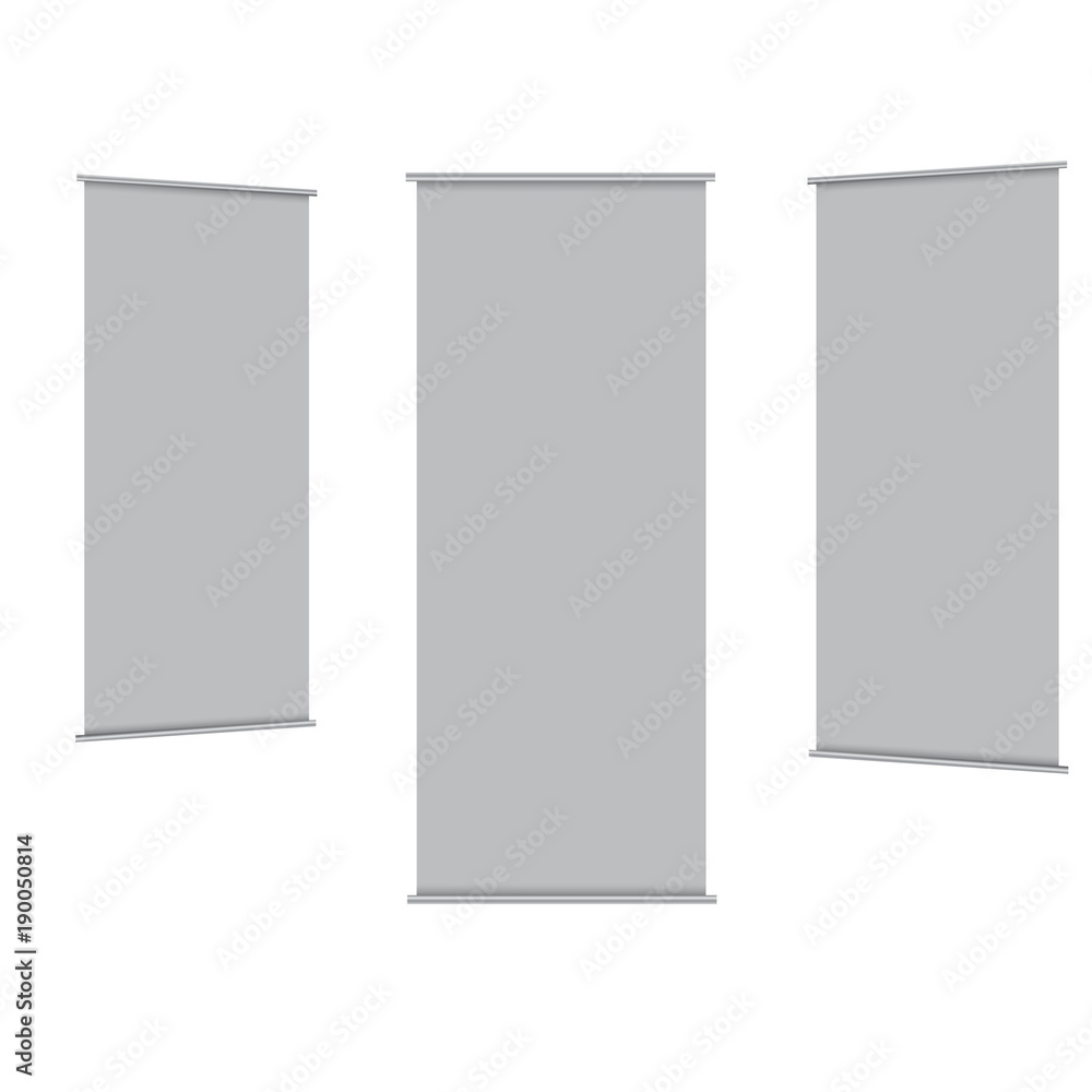 Blank roll-up banner display,Vector. Blank roll-up banner display,Vector.