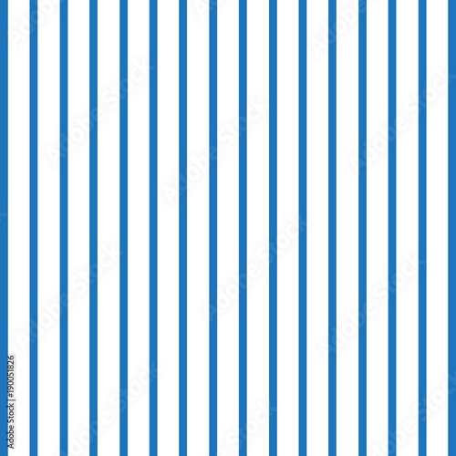 Seamless pattern with vertical blue and white lines. Vector geometric background.