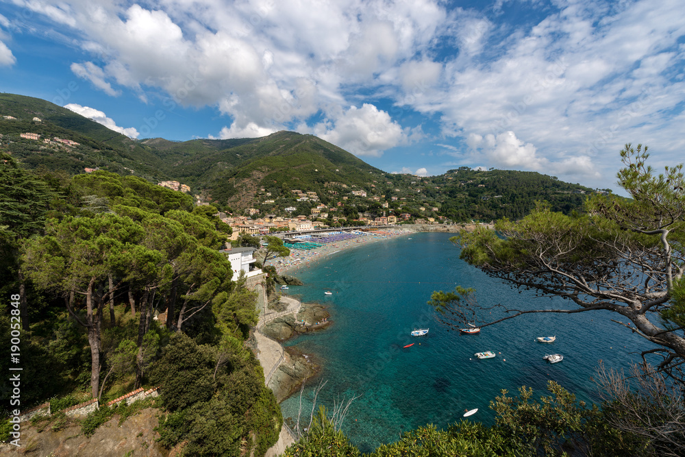 Village of Bonassola with the beach - Liguria - Italy