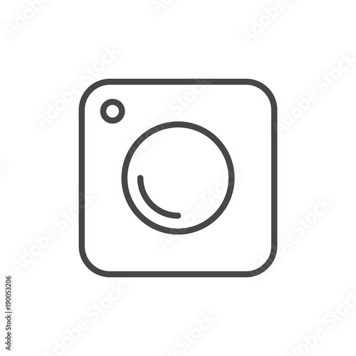 web icon of modern lineart camera. Digital application pictogram