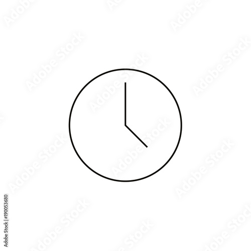 line clock icon.Watch alarmclock time vector