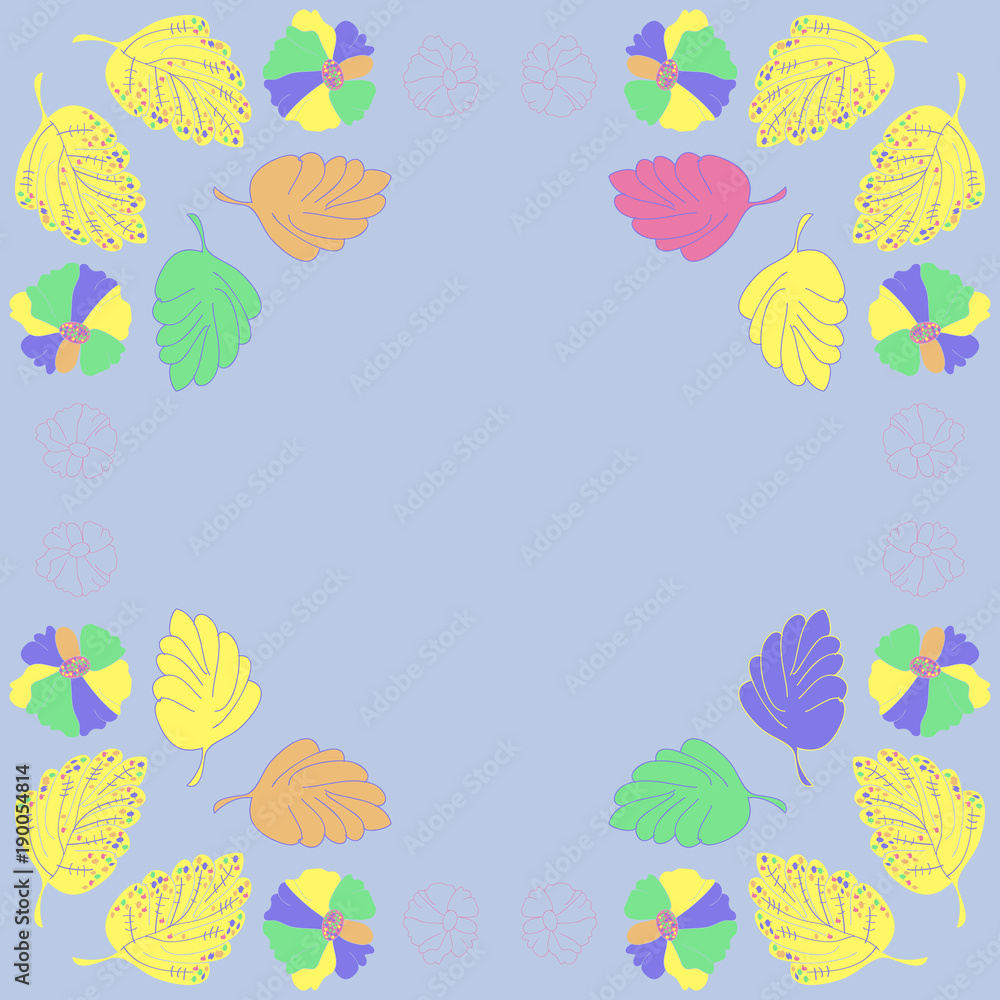 Floral   pattern . Hand drawn.