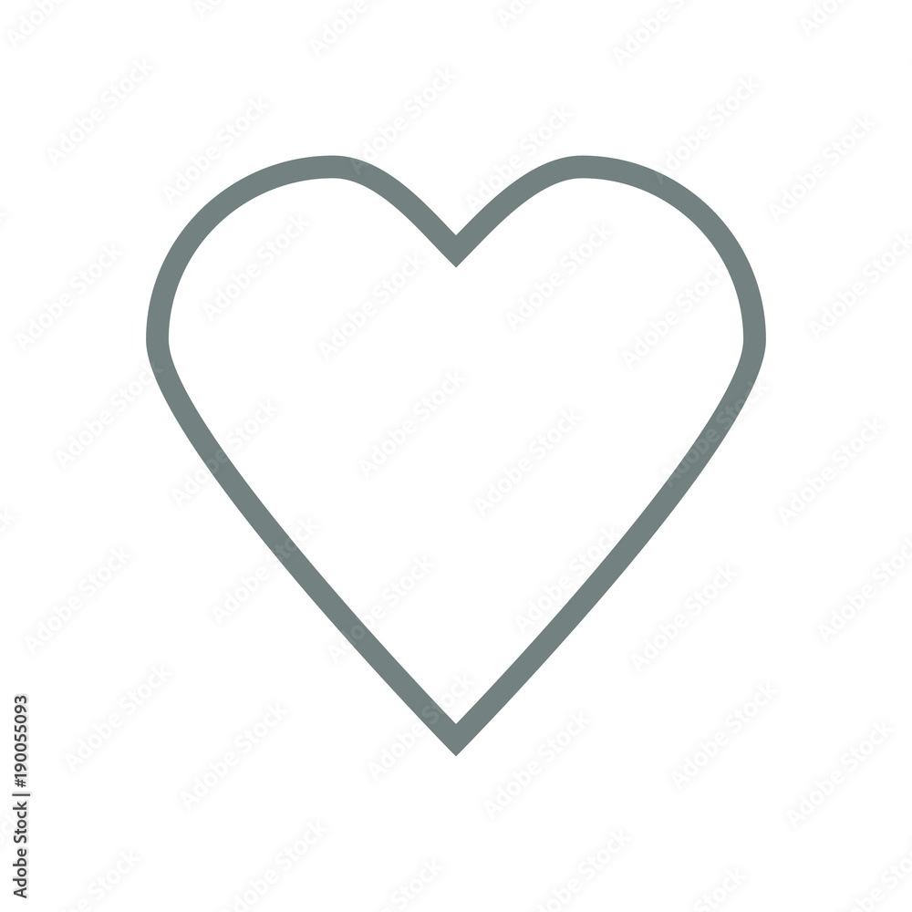 Heart line icon. Gray heart vector icon. Love. Heart line icon. Gray heart vector icon. Love.