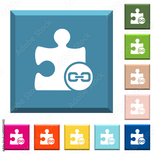 Chain plugin white icons on edged square buttons